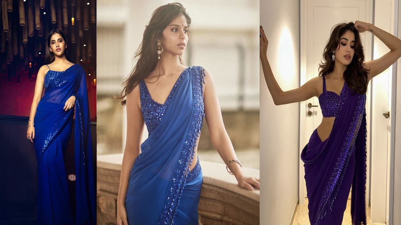 blue saree designs blue saree designs