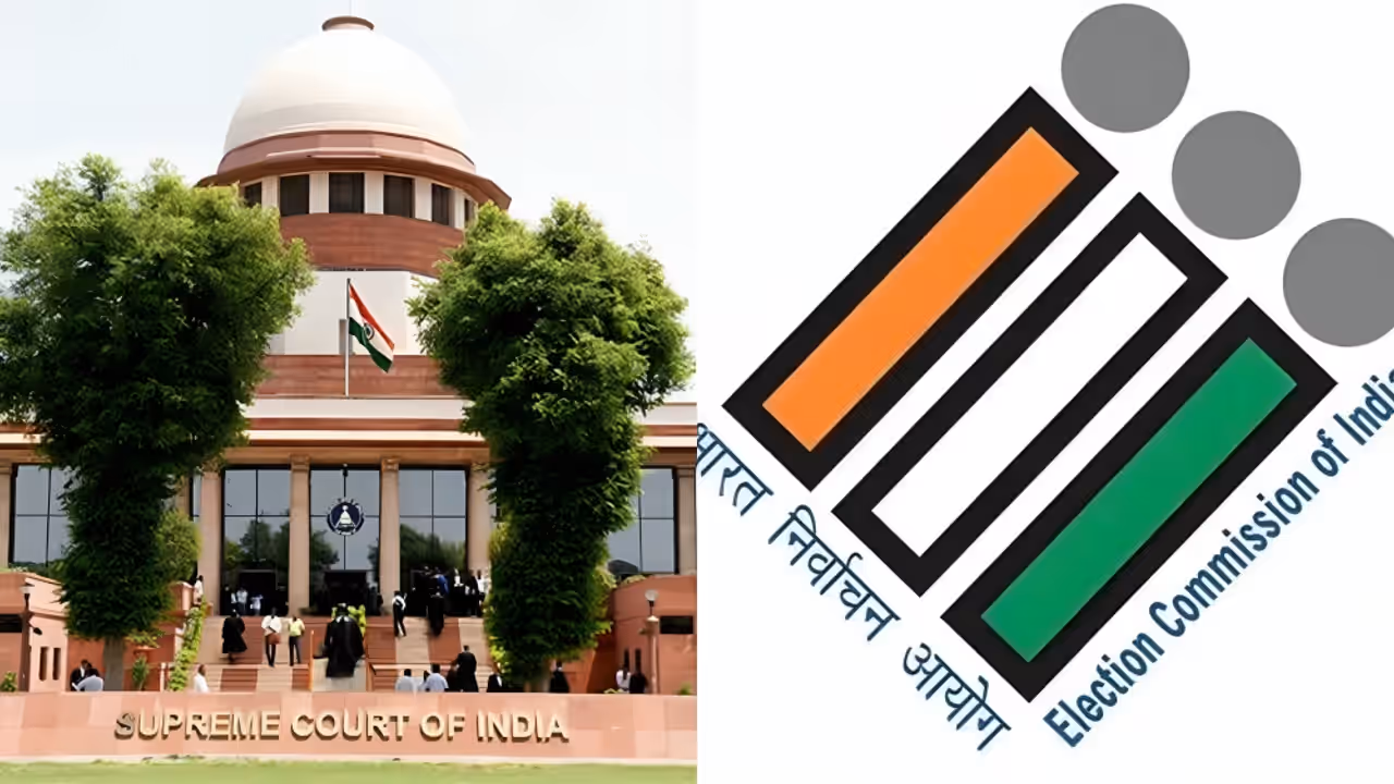 Collage of Supreme Court and EC logo