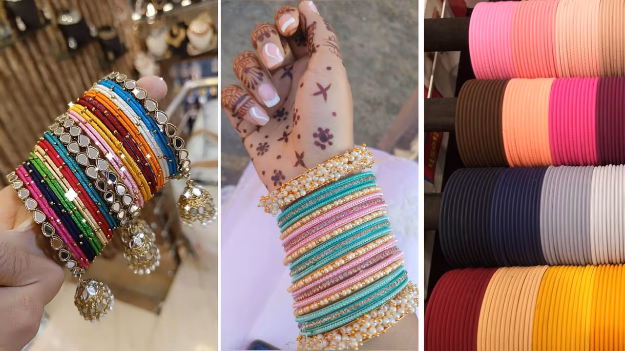 Metal colourful bangles designs Metal colourful bangles designs