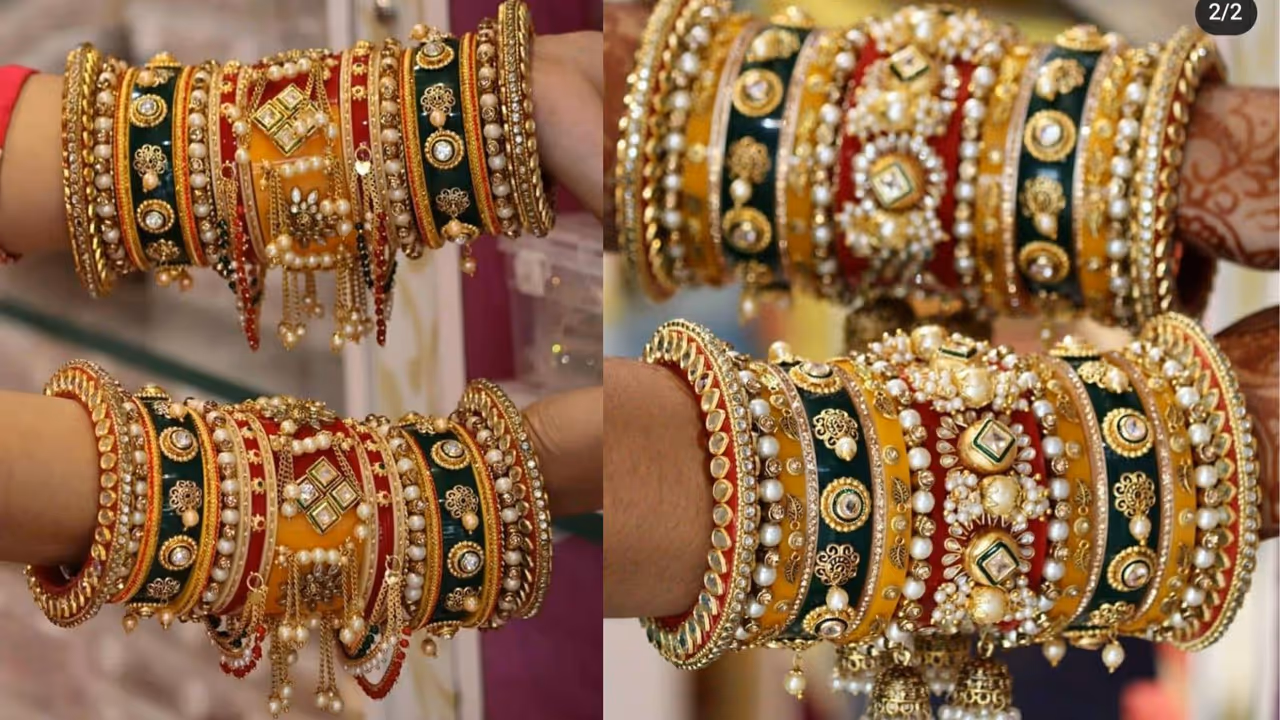 Best Rajputi chura set for monsoon festivals