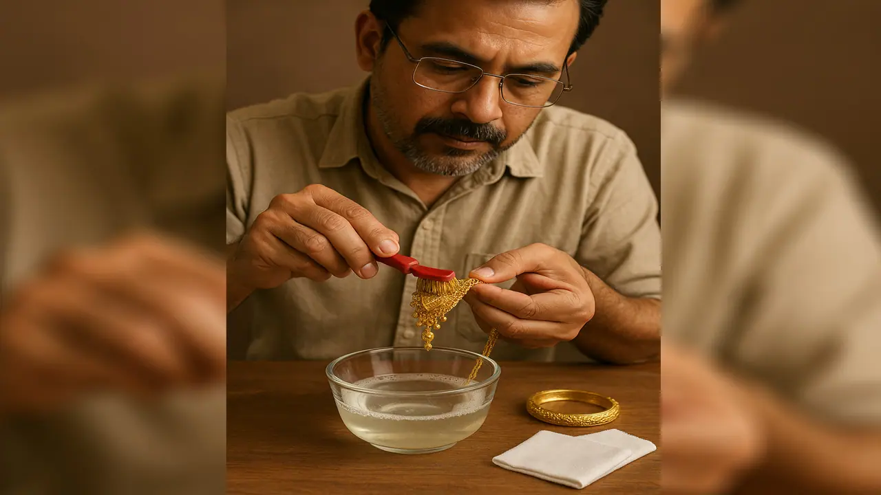 gold jewellery cleaning hack