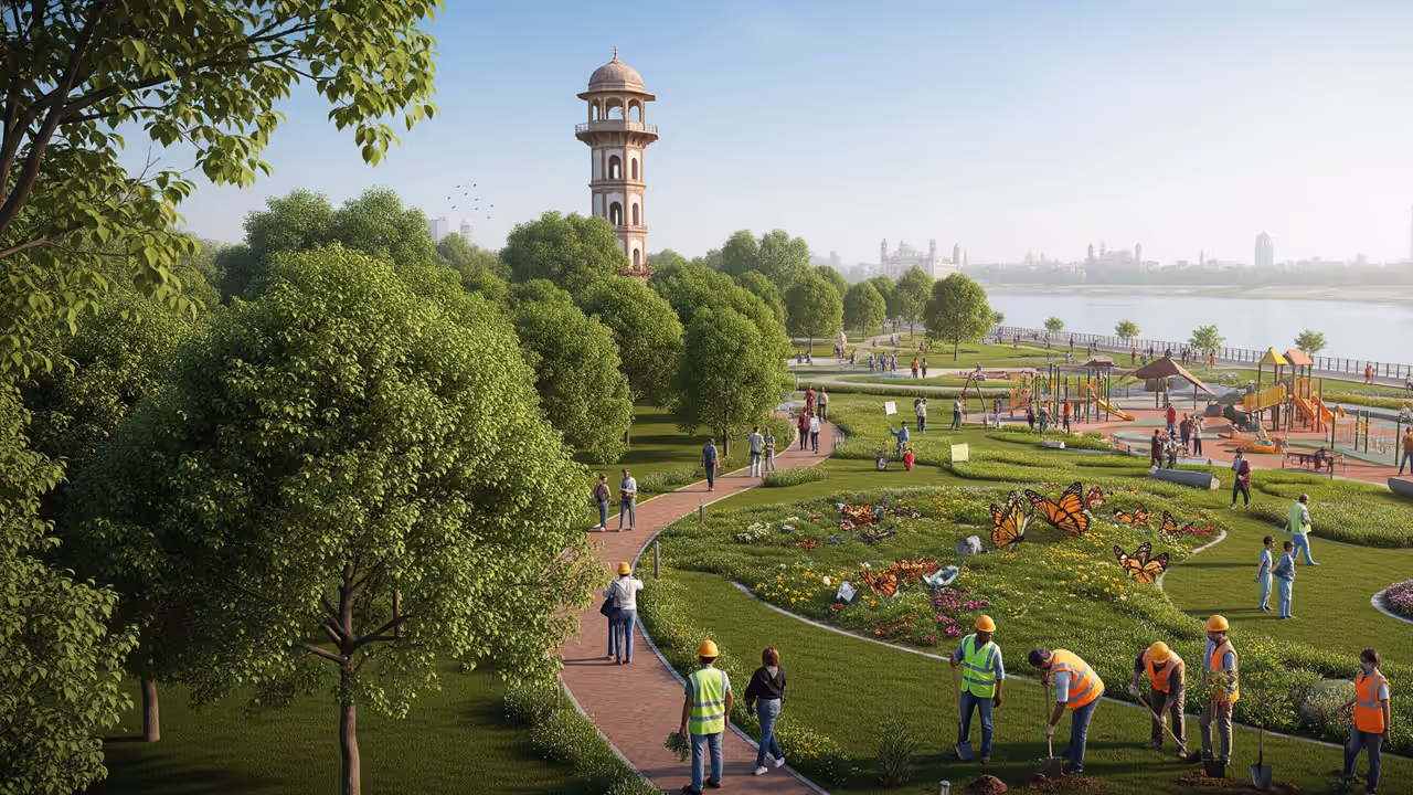 lucknow gomti bio diversity park development starts