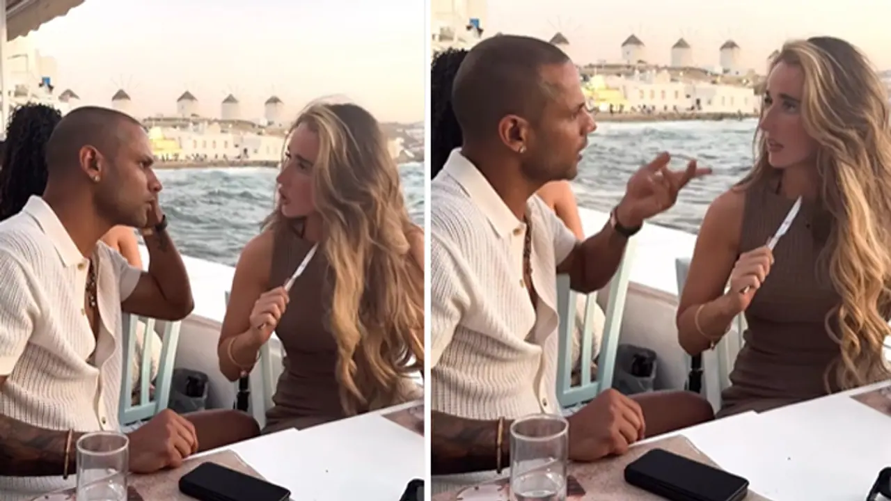 Shikhar Dhawan Sophie Shine viral reel