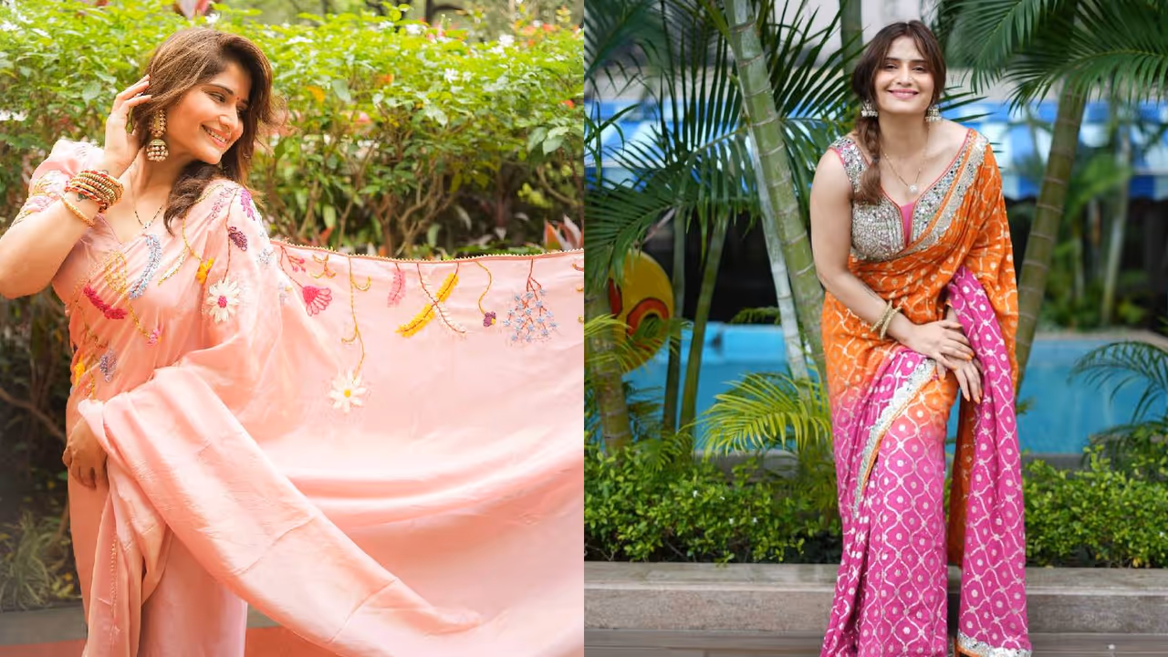 Aarti Singh saree in the month of Sawan Aarti Singh saree in the month of Sawan