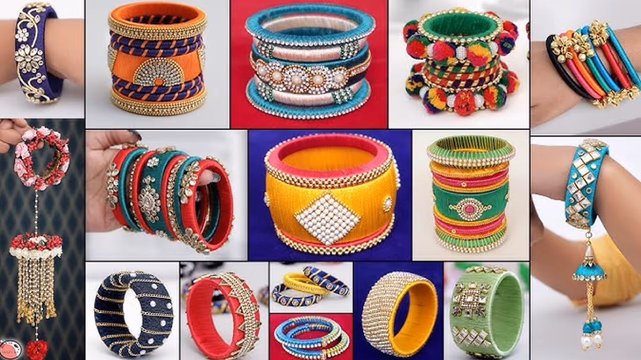 Old Bangles Convert into Silk Thread Bangles DIY Jewelry