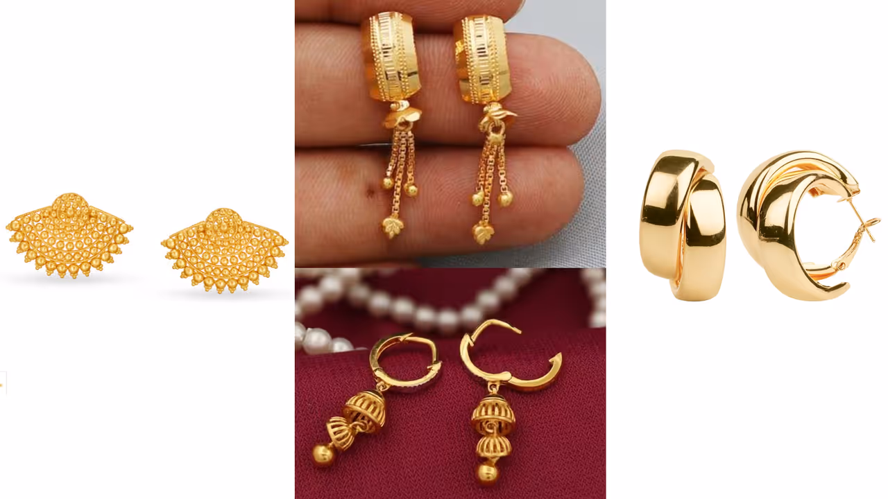 4 Gram Gold Earrings beautiful designs