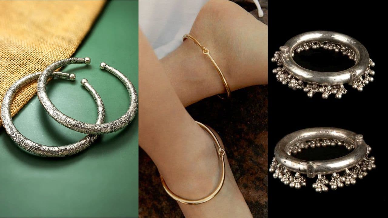 Unique bridal anklet with kada style for dulhan Unique bridal anklet with kada style for dulhan