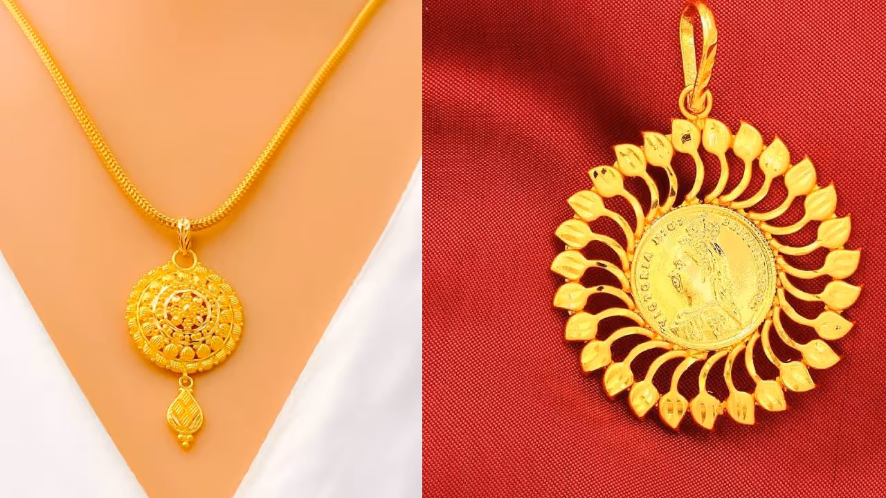 3 Gram Gold Circle Pendant design