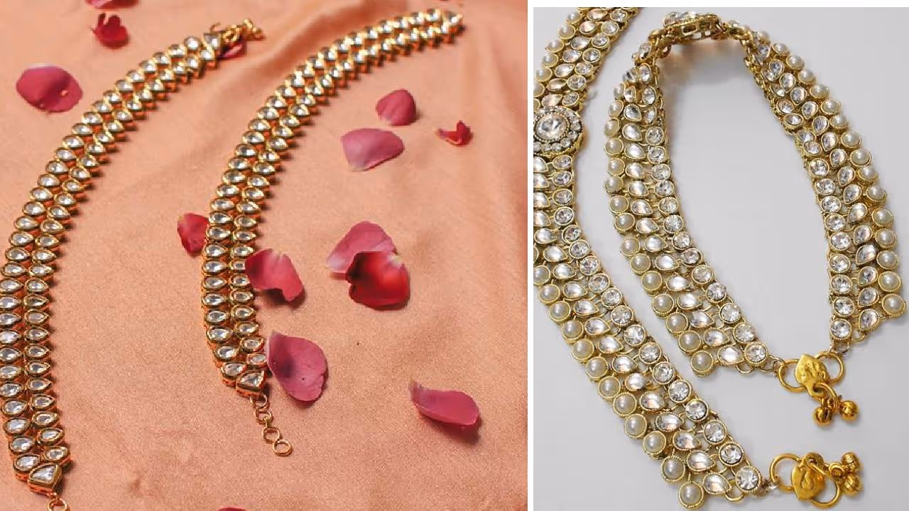 Kundan anklet designs