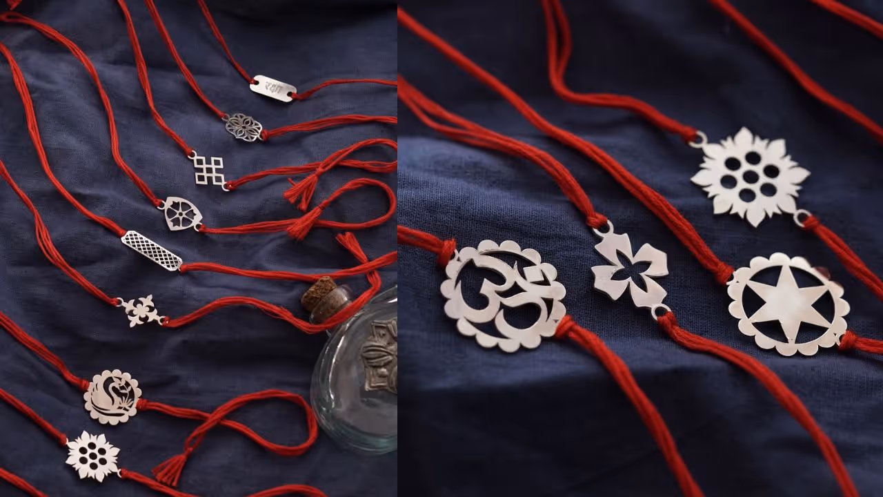 Stylish silver rakhi for brother trending now