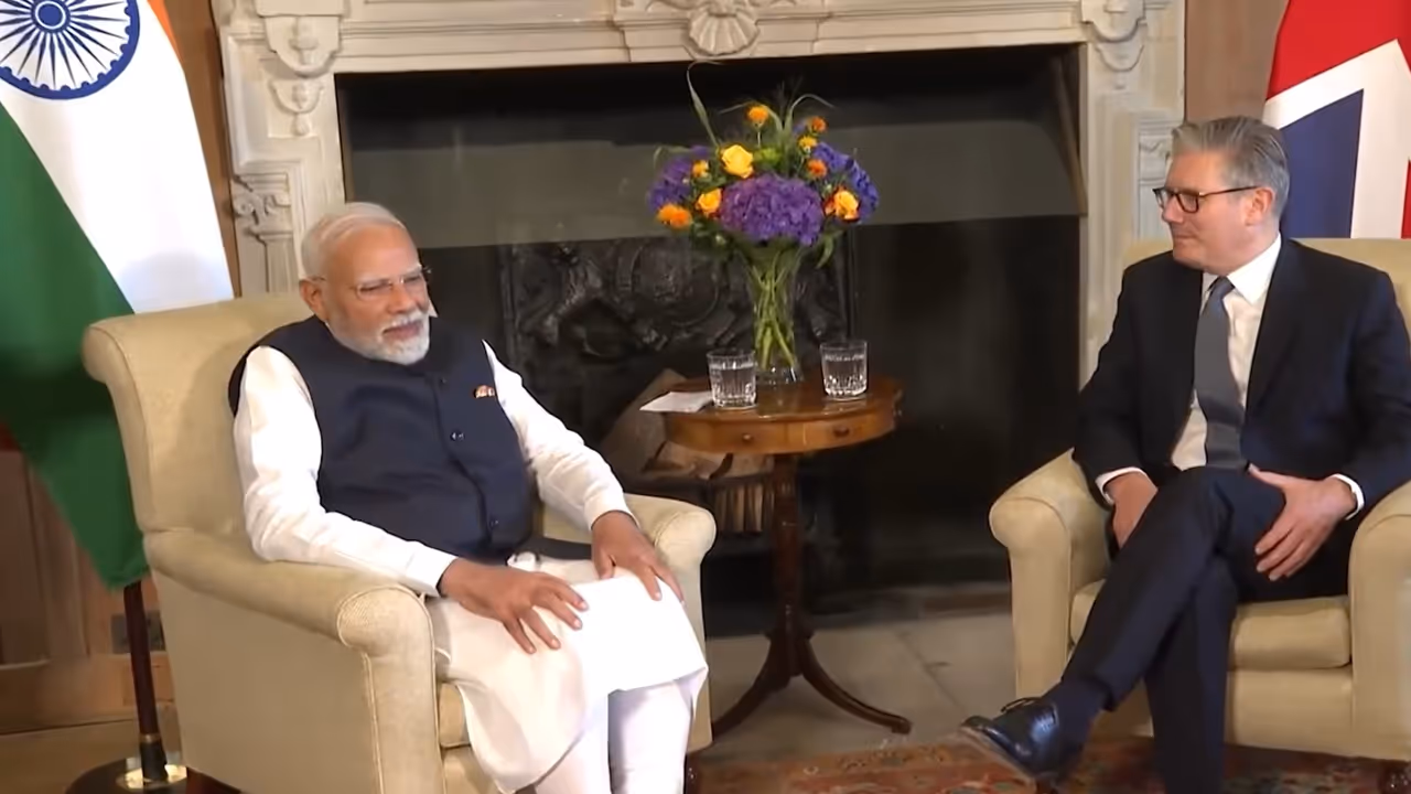 Narendra Modi With Keir Starmer