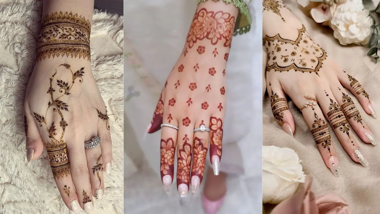 Elegant Back Hand Mehndi Ideas for Hariyali Teej Look