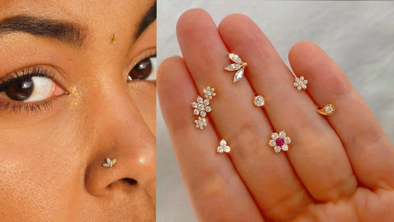 Trendy small nose pin styles for daily wear Trendy small nose pin styles for daily wear