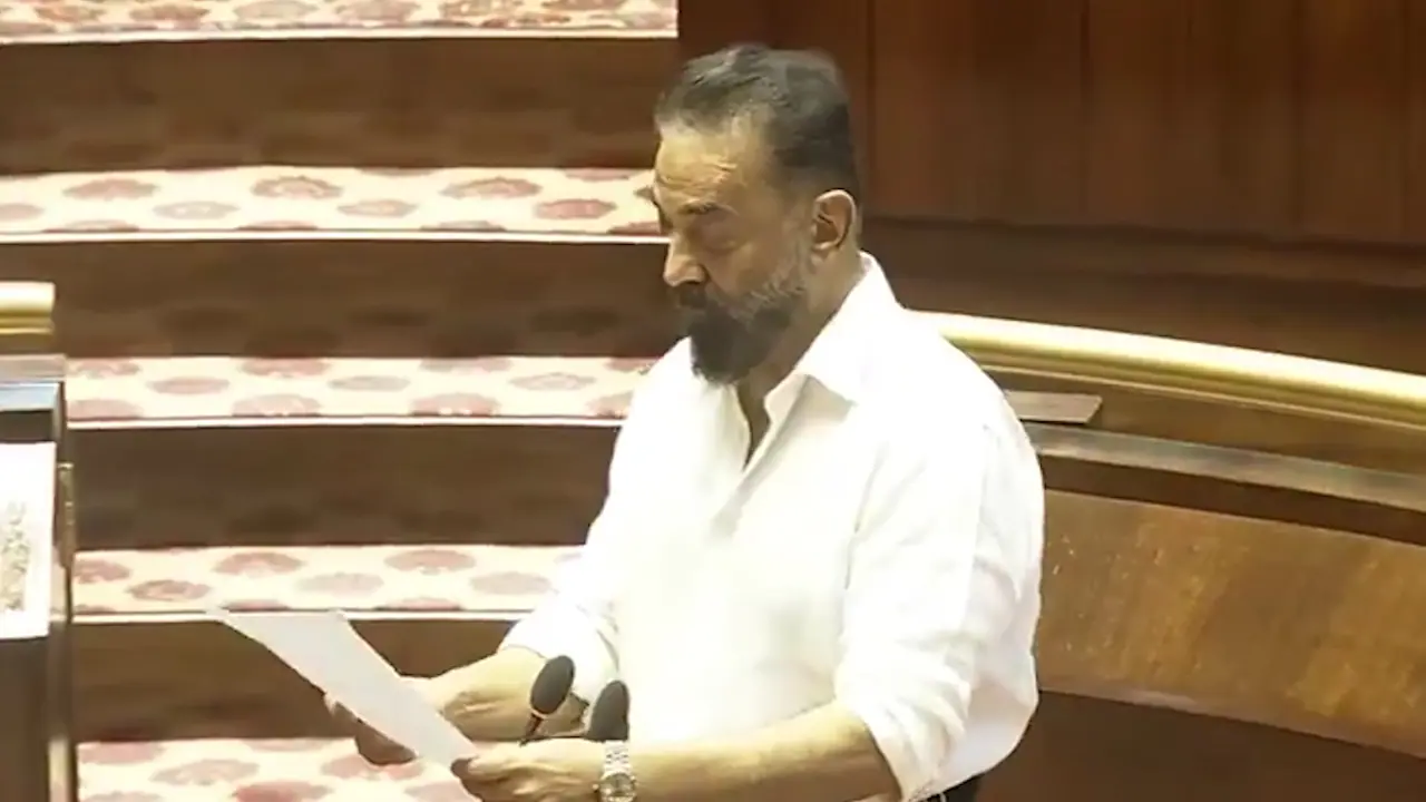 Kamal Haasan Takes Oath as Rajya Sabha Member 