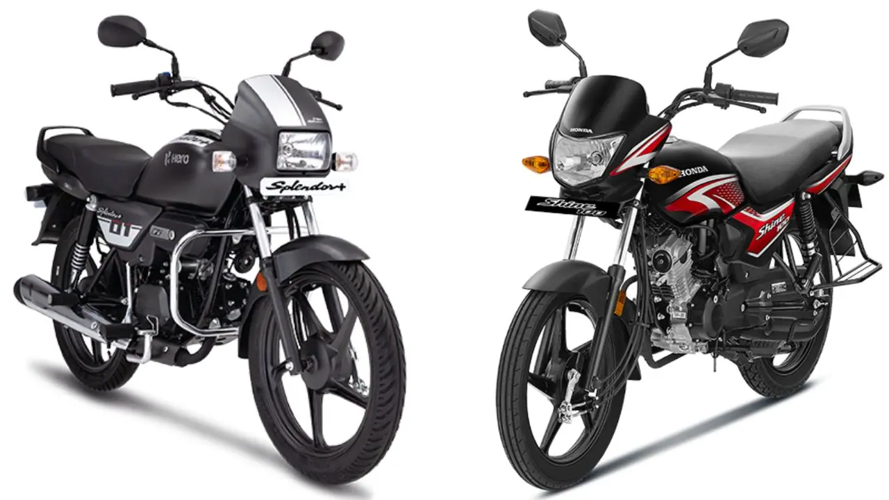 hero splendor 100cc  honda shine 100cc