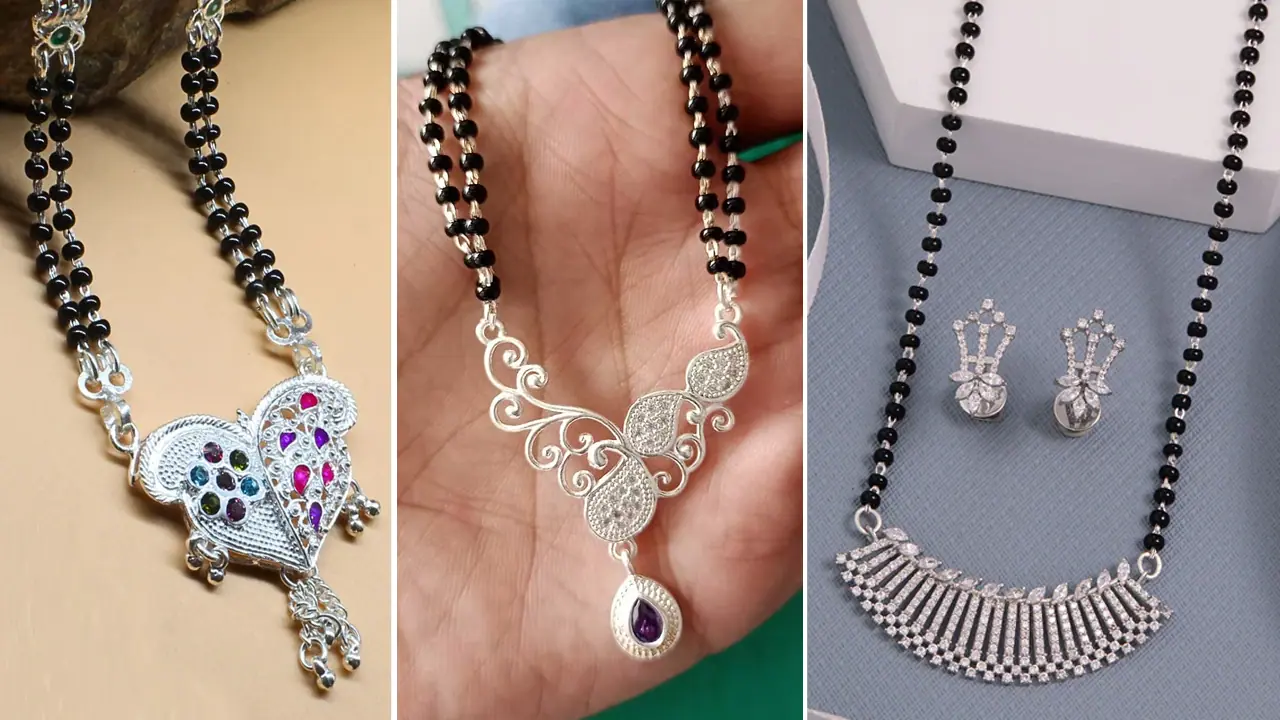 Buy Beautiful silver mangalsutra designs Amidst Gold Prices Cross 1 Lakh Rs