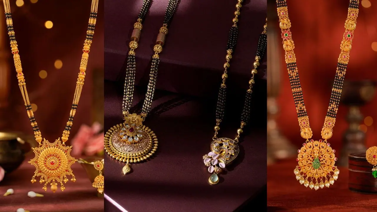 Gold plated artificial mangalsutra for everyday use