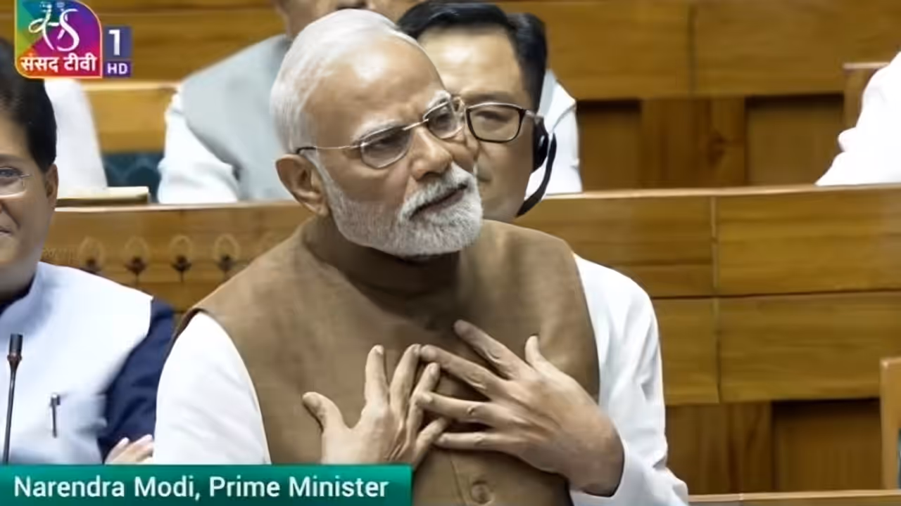 PM Modi in Lok Sabha