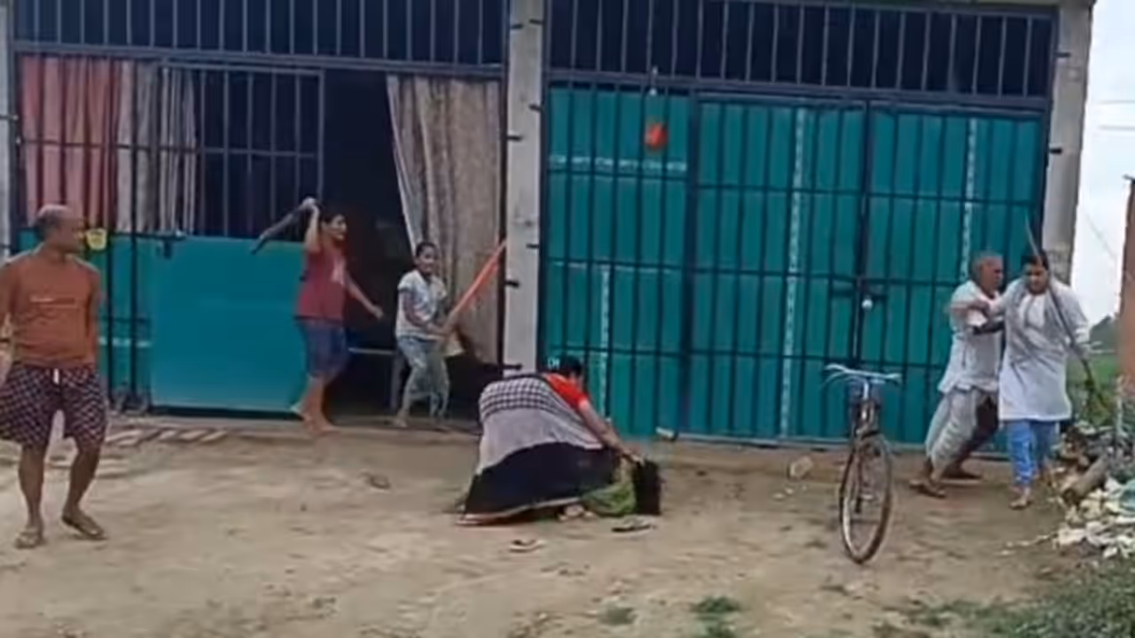 raebareli neem tree land dispute school manager family attack viral video