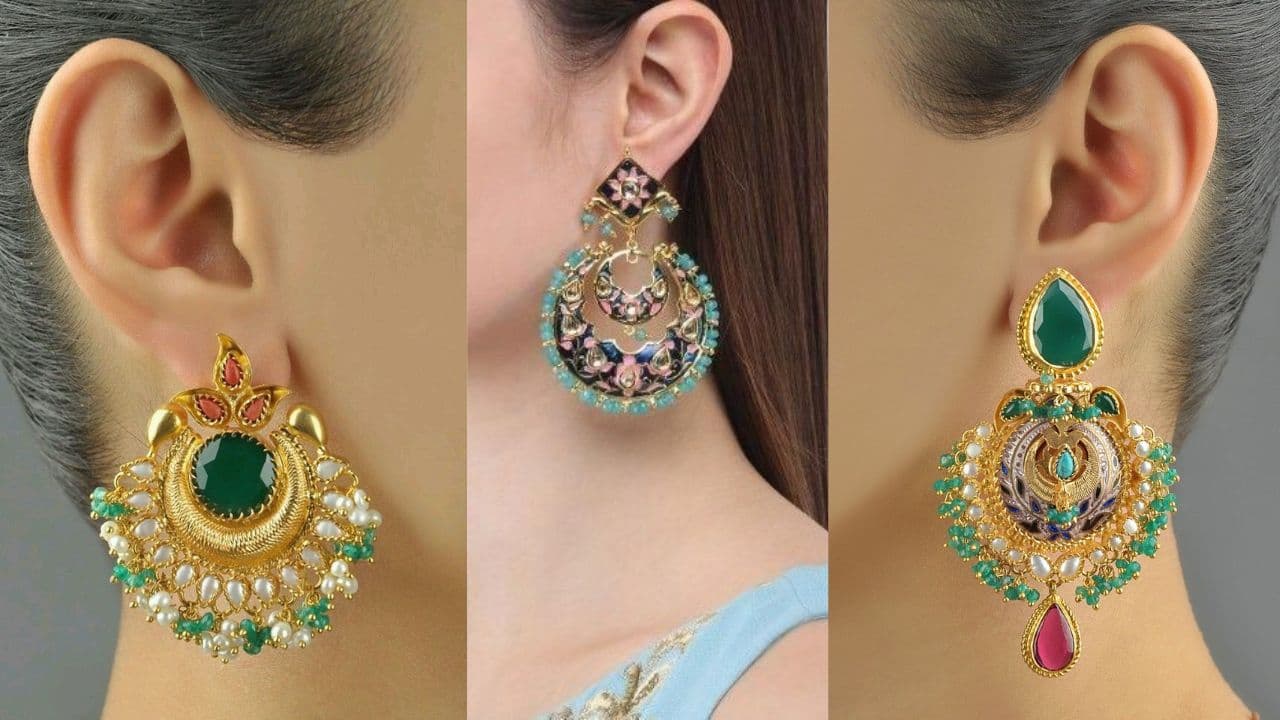 Stylish chandbali to match Rakhi saree or suit