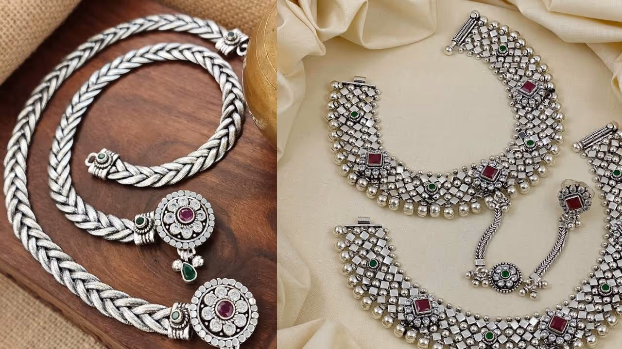 Silver Anklet Designs for Tee