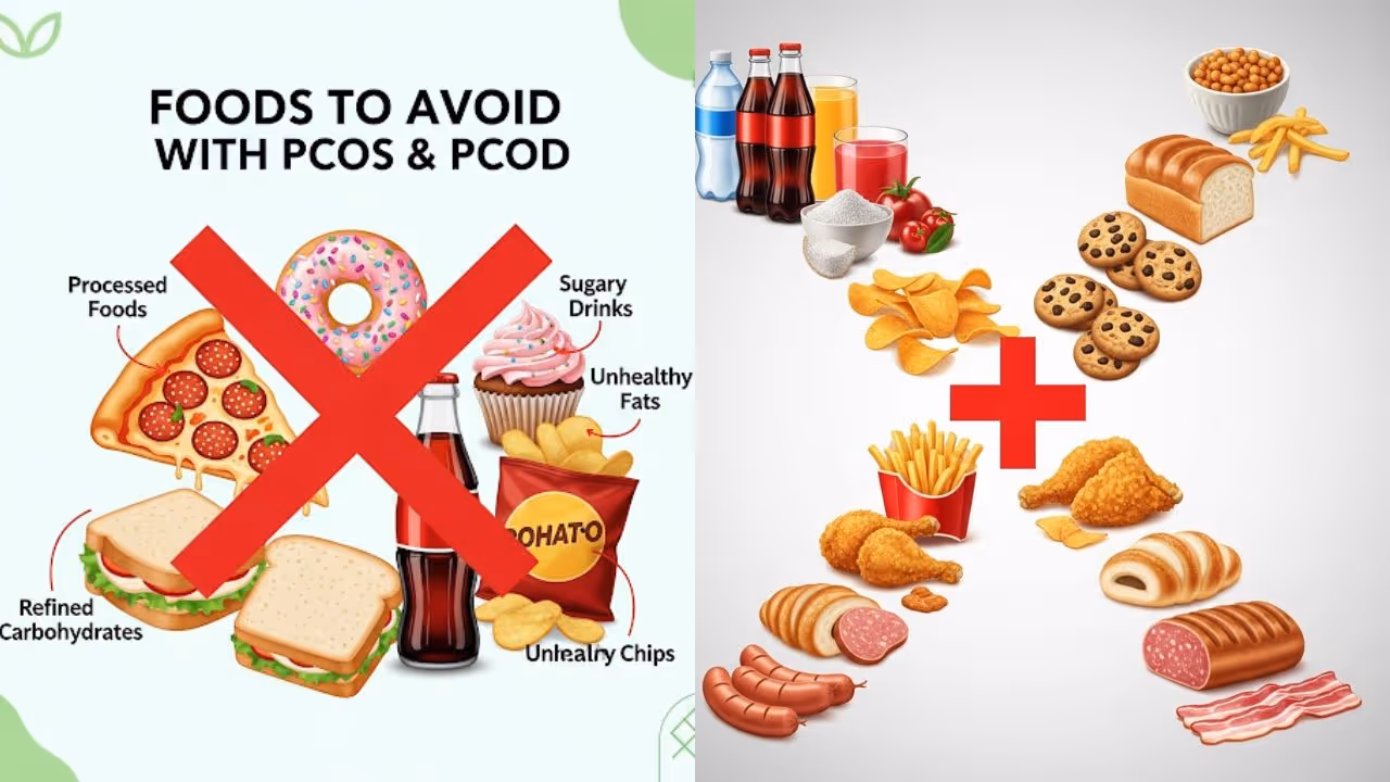 List of foods to avoid for PCOS weight loss.