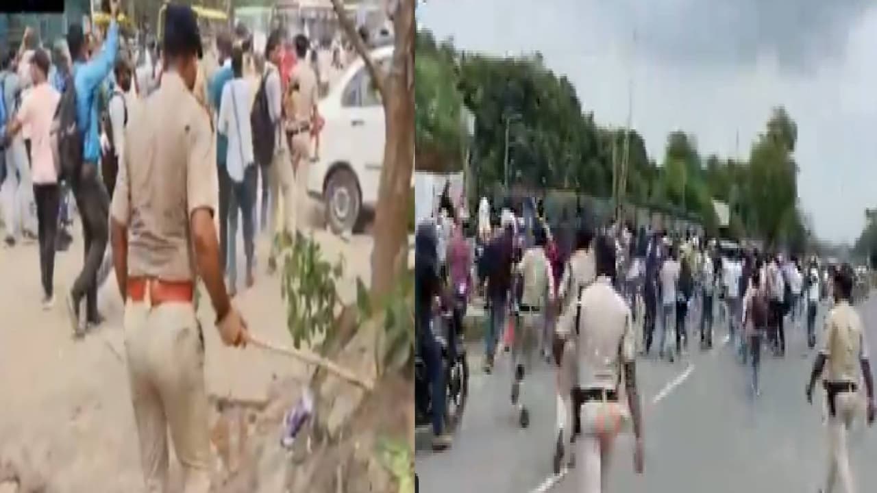 STET candidates lathicharge