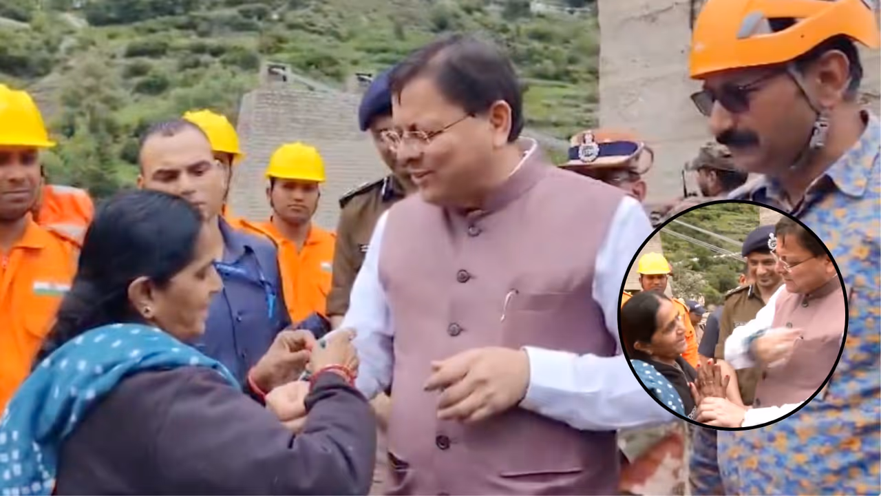 uttarkashi rescue operation cm dhami rakhi emotional moment