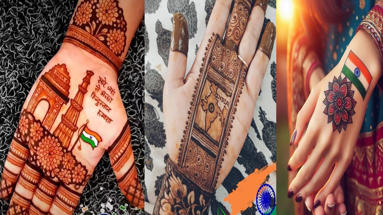 Tiranga Mehndi designs 