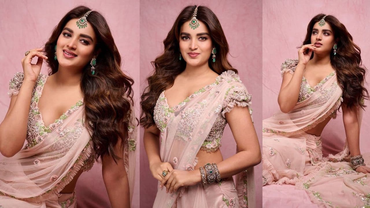 Nidhi Agarwal hairstyle tutorial for festive and party events