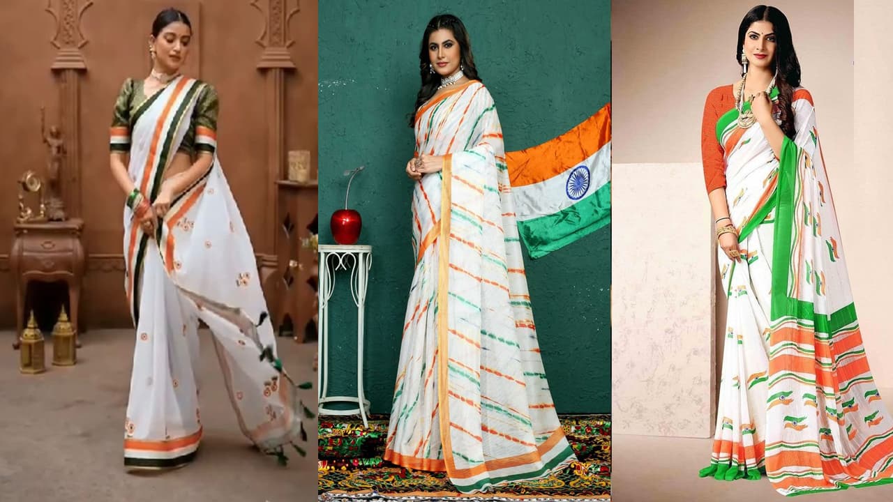 Independence Day Saree Designs