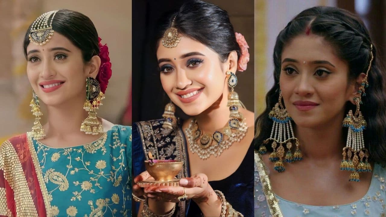 Shivangi Joshi artificial earring designs for traditional wear