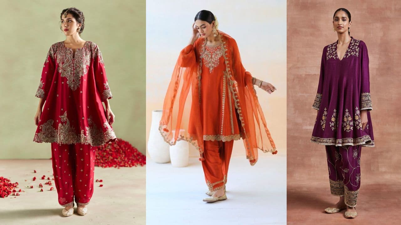 Best flared suits for festive Ganesh Chaturthi celebrations Best flared suits for festive Ganesh Chaturthi celebrations