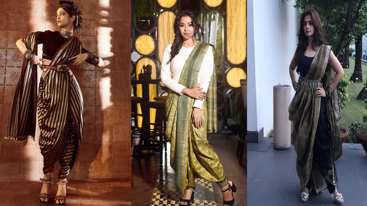 Ganesh Chaturthi Dhoti Saree Idea Ganesh Chaturthi Dhoti Saree Idea