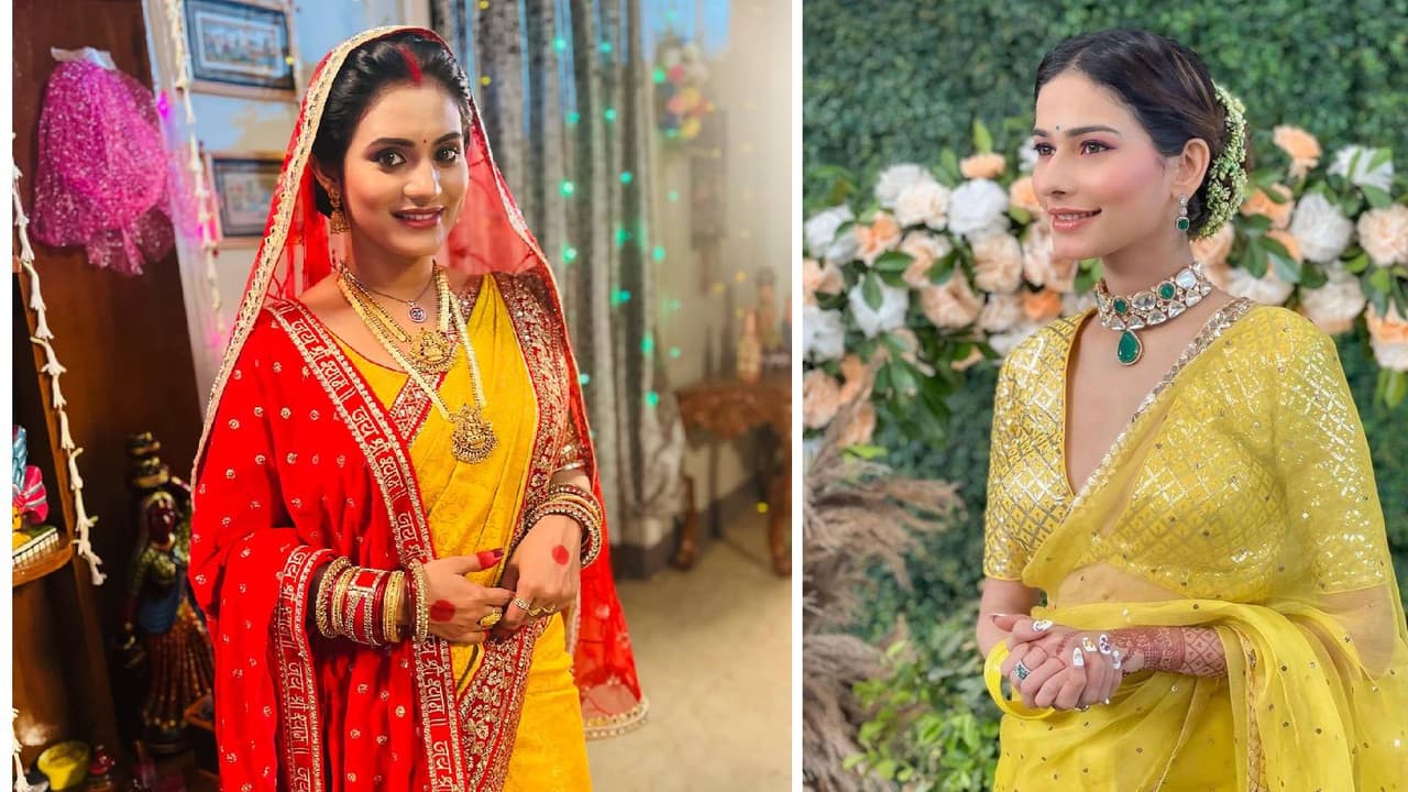 Yellow Saree Designs for Hartalika Teej