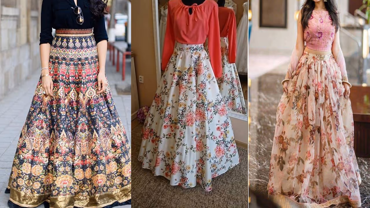 Old Saree To Skirt Designs Old Saree To Skirt Designs