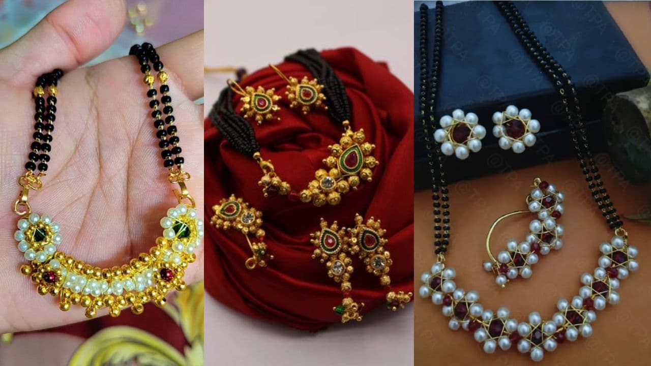 Latest Marathi Mangalsutra designs for ethnic look Latest Marathi Mangalsutra designs for ethnic look