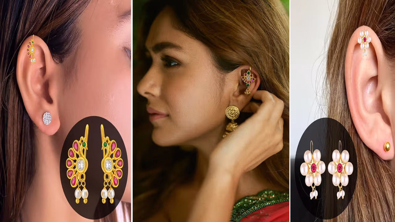 Non Piercing Maharashtrian Bugadi Pressing Earrings Designs in 300Rs Non Piercing Maharashtrian Bugadi Pressing Earrings Designs in 300Rs