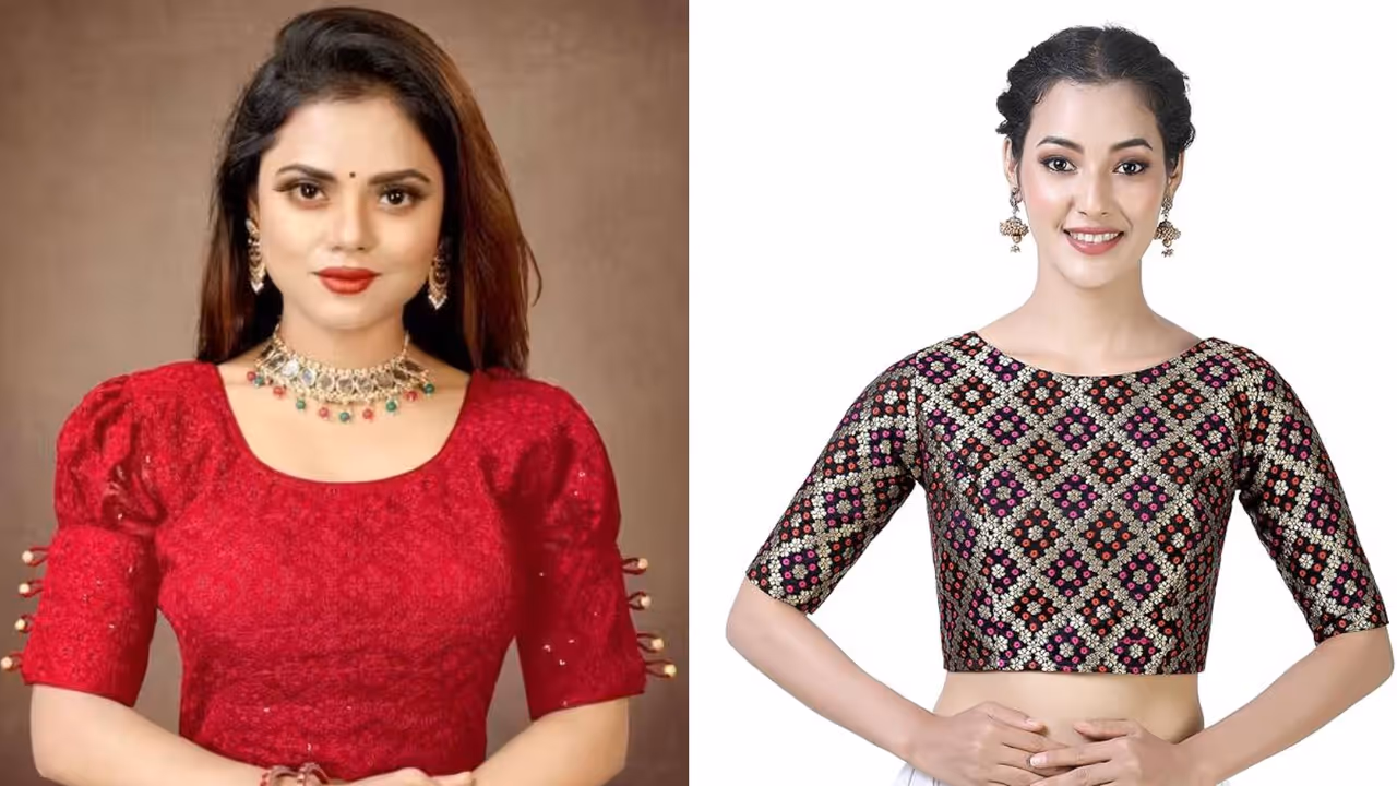 Readymade Bandhni Brocade Blouse