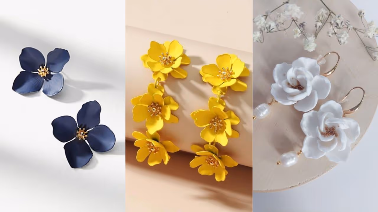 Trendy flower earrings for modern outfits Trendy flower earrings for modern outfits