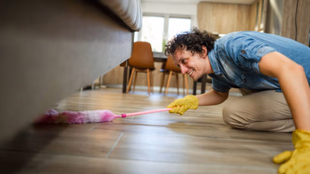 Easy way to remove dirt under bed and sofa Easy way to remove dirt under bed and sofa