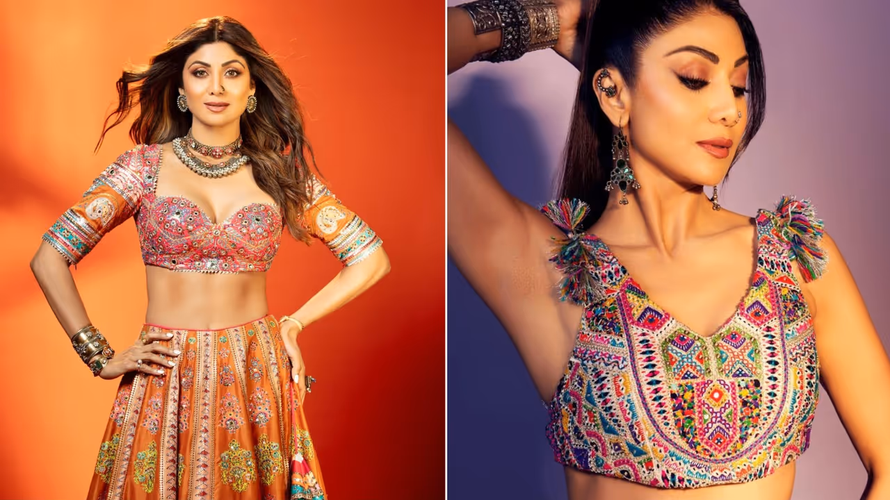 navrari 2025 shlipa shetty blouse design