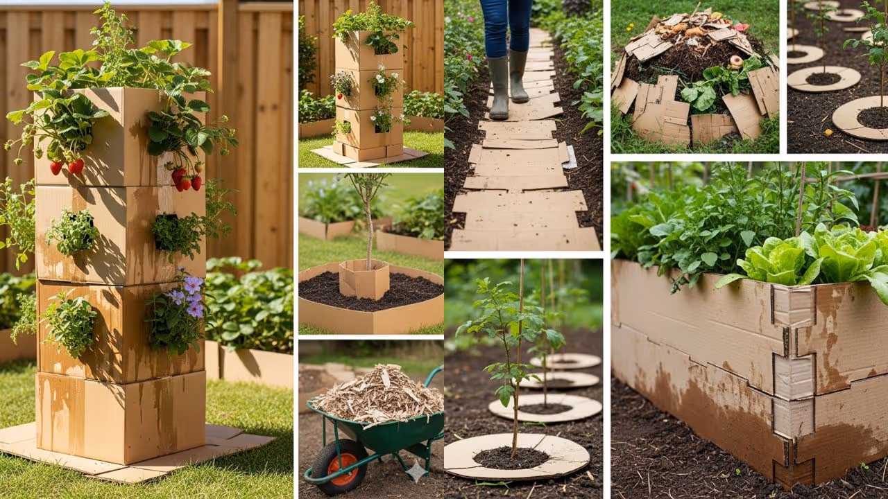 how to reuse cardboard in gardening