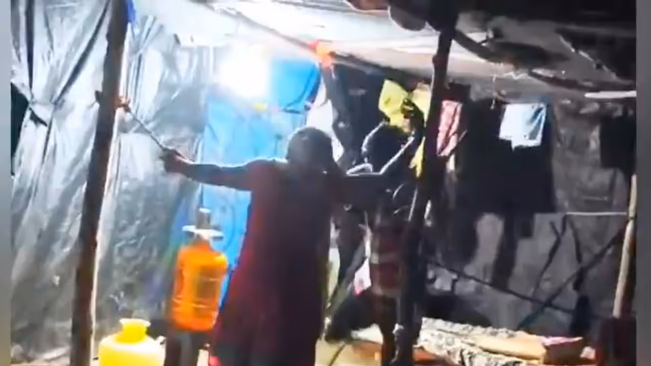 Andhra Woman Assaulted By Husband With Belt, Kicks Andhra Woman Assaulted By Husband With Belt, Kicks