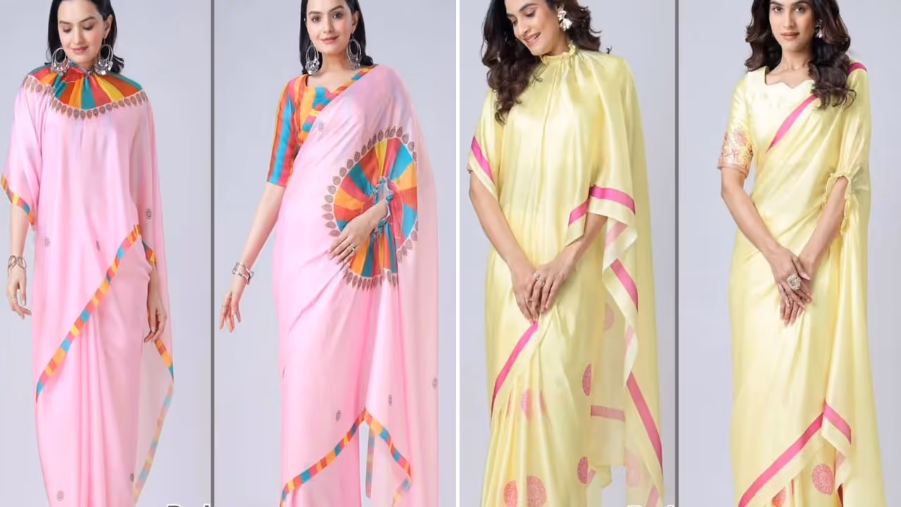 फ्रीहैंड पल्लू साड़ी डिजाइन