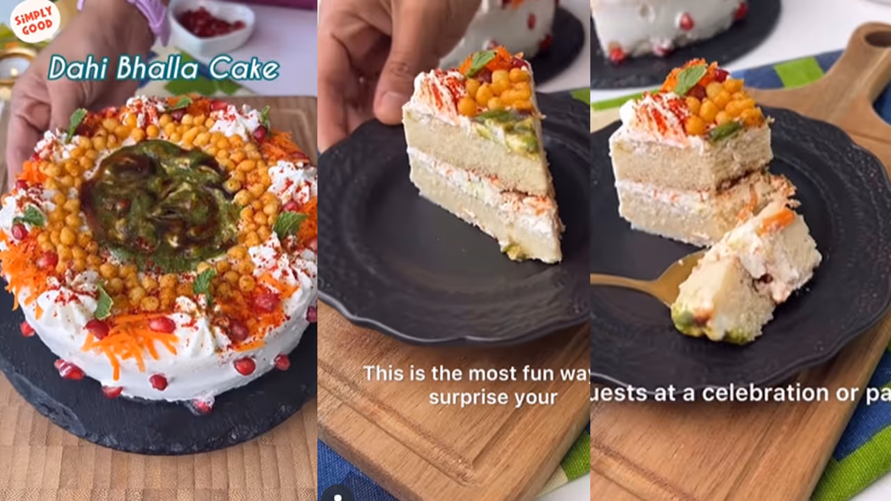 Instagram Viral Dahi Bhalla Cake 