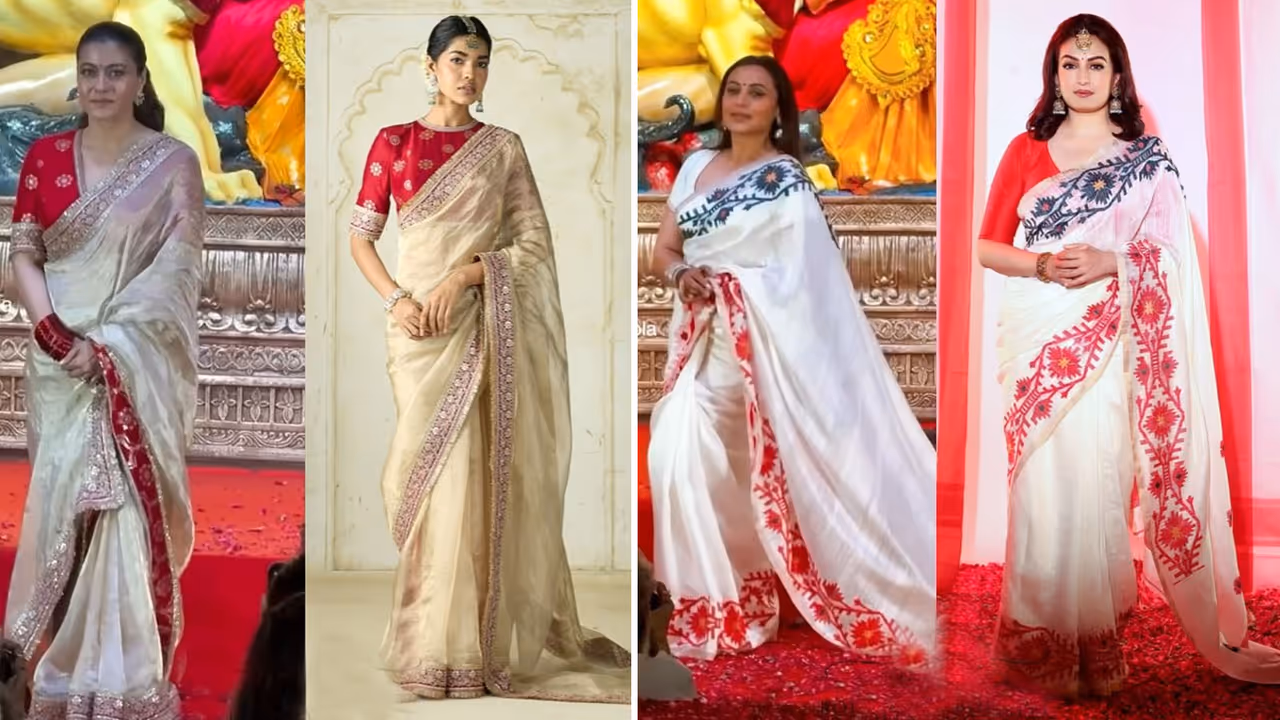 काजोल Vs रानी मुखर्जी साड़ी डिजाइन