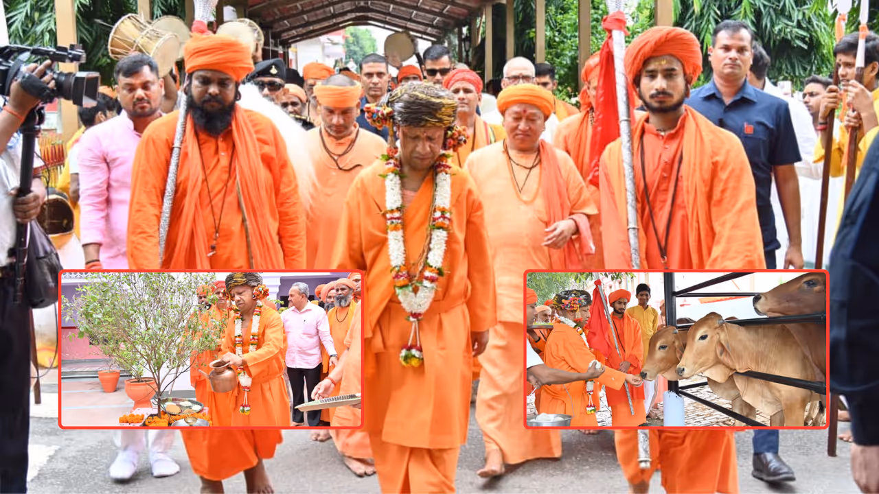 cm yogi vijayadashami puja gorakhnath temple 2025