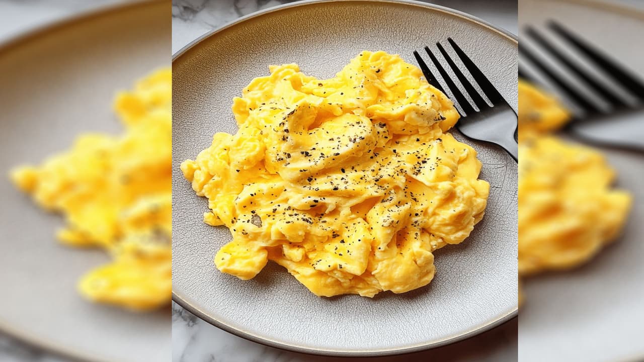  75 सेकंड में बनाएं फ्लफी स्क्रैम्बल्ड एग्स 