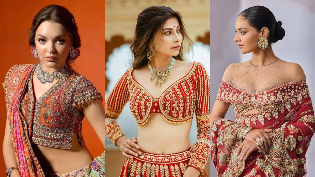 karwa chauth 2025 blouse design ideas